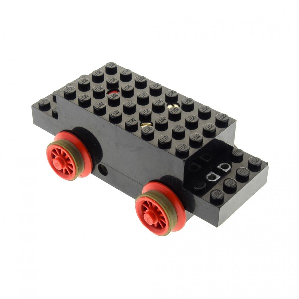 1 x Lego System Electric Motor 4.5V Type III schwarz 12 x 4 x 3 1/3 Eisenbahn Zug Lok Train Kontakte offen mit Riemen Räder Motor geprüft x469bopen