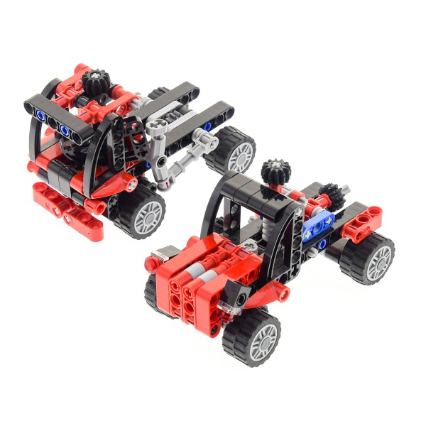 1x Lego Technic Set Mini Container Truck 8065 rot schwarz unvollständig