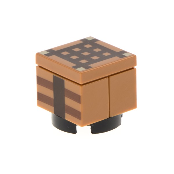 1x Lego Minecraft Zubehör Werkzeug Tisch Truhe braun 3004pb123 3068bpb0893