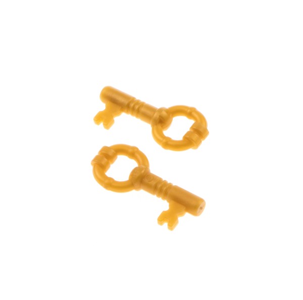 2x Lego Schlüssel perl gold Figuren Zubehör Set 10297 76390 40360a 40359a 