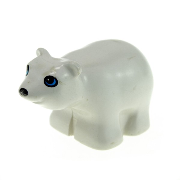 1 x Lego Duplo Tier Baby Eisbär Bär weiss runde Augen ohne Platte Zoo Zirkus Arktis Eis Polar