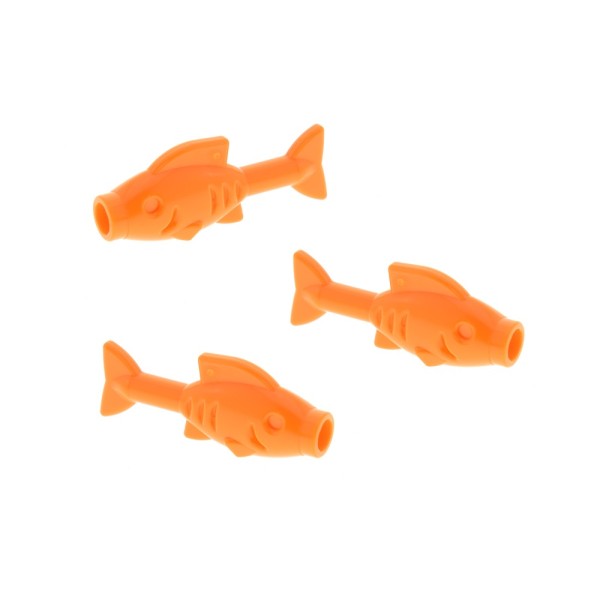 3x Lego Tier Fisch City orange Essen Nahrung Set 10403 41379 4623481 64648