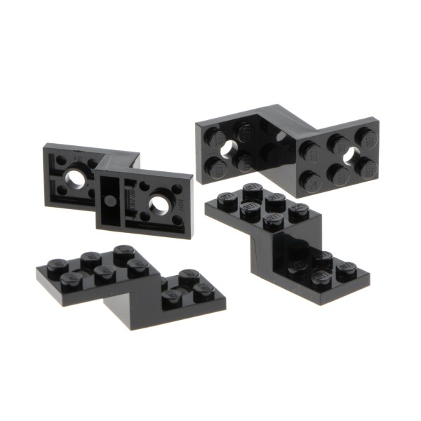 4x Lego Winkel Platte 5x2x1 1/3 schwarz Winkelträger Stein 6039194 11215