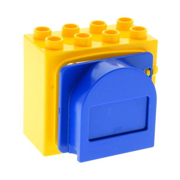 1x Lego Duplo Fenster Rahmen klein 2x4x3 gelb Tür blau Briefkasten 2230c01 2332b