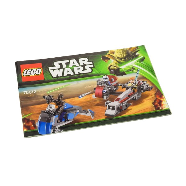 1 x Lego System Bauanleitung A5 für Star Wars Clone Wars BARC Speeder with Sidecar 75012