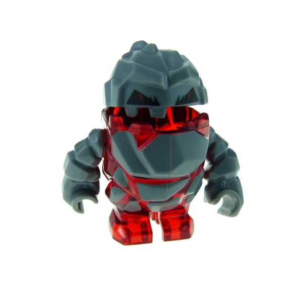 1x Lego Figur Power Miners Meltrox B-Ware abgenutzt rot grau Monster pm003