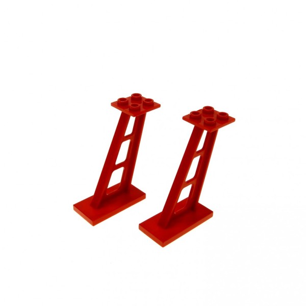 2x Lego Stütze rot 2x4x5 Säule 5mm Pfeiler Command M:Tron 6776 6339 4476b