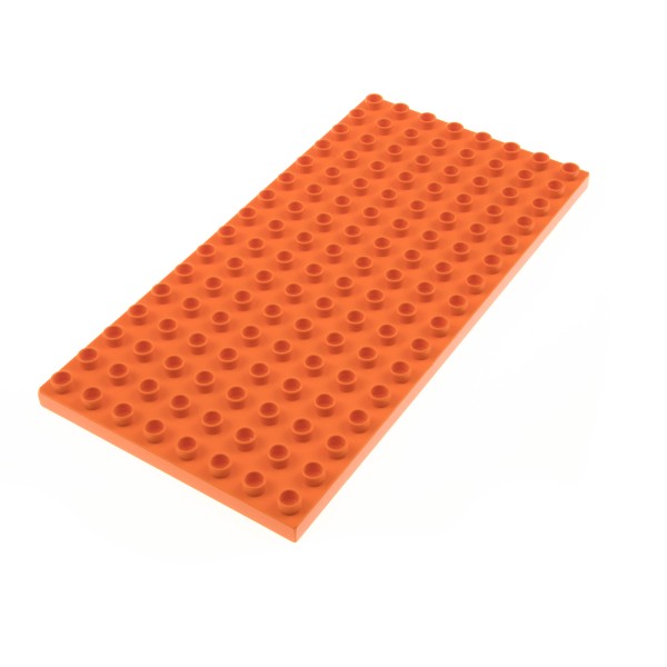 1x Lego Duplo Bau Platte B-Ware beschädigt 8x16 orange Grundplatte 61310 6490
