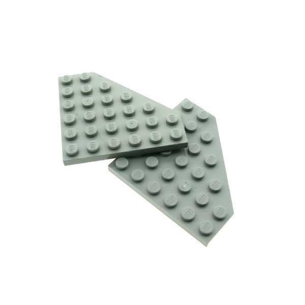 2 x Lego Flügel Platte 6x6 alt-hell grau Ecke schräg 6975 4482 4707 610602 6106