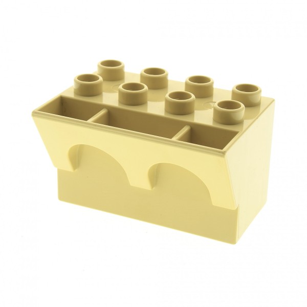 1x Lego Duplo Zinne 3x4x2 beige Brüstung Burg Mauer Cars 5828 4620517 51732