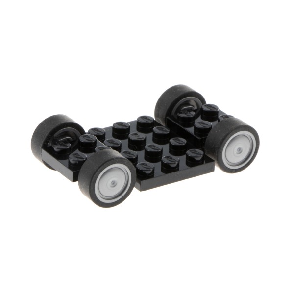 1x Lego Fahrzeug Fahrgestell 4x7 schwarz Rad Kappe grau Auto 93594c01 68556 2441