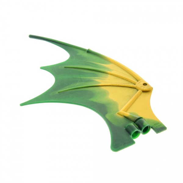 1x Lego Tier Drachen Flügel 19x11 metallic gold grün 7048 Dragon03 51342pb06