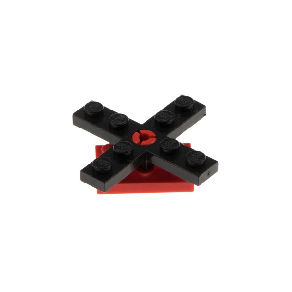 1x Lego Rotor Blatt schwarz 4 Blätter eckig Platte 2x3 rot Propeller 3462 3461