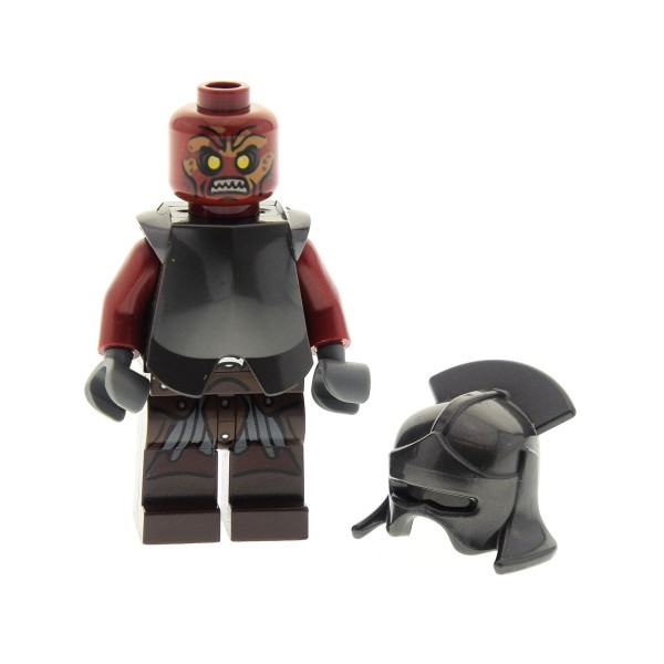 1 x Lego System Figur Uruk Hai dunkel braun Rüstung Helm perl dunkel grau Hobbit Herr der Ringe Set 9474 9471 970c00pb159 973pb1130c01 lor008 