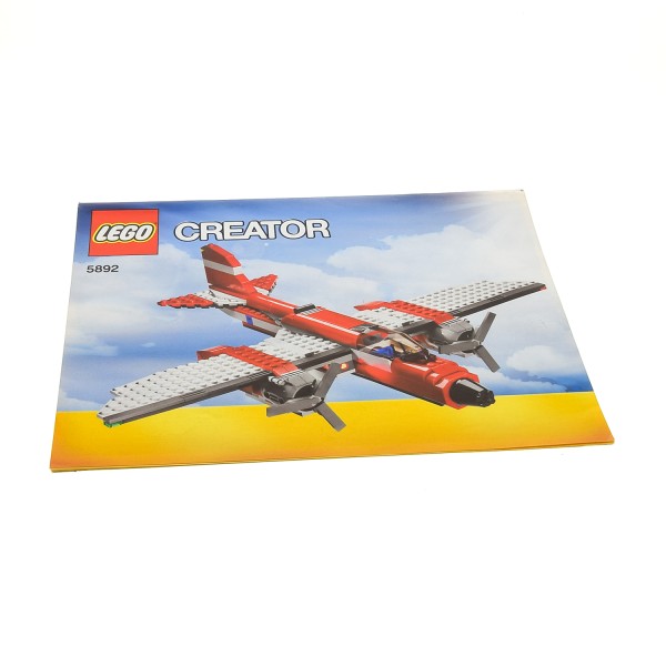 1x Lego Bauanleitung A4 Heft 2 Creator Klein Flugzeug 5892
