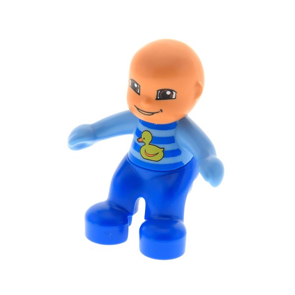 1x Lego Duplo Figur Kind Baby blau Strampler Ente hell blau 5655 5695 85363pb002