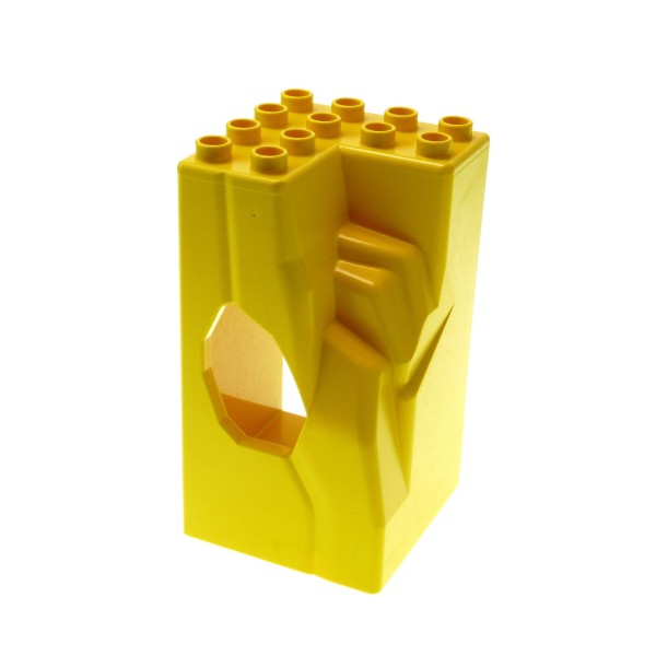 1 x Lego Duplo Fels gelb 4x4x6 3D Bau Stein Felsen Stein Höhle Berg Rock Cave Zoo Park Dino Welt Spielplatz 4960 31071