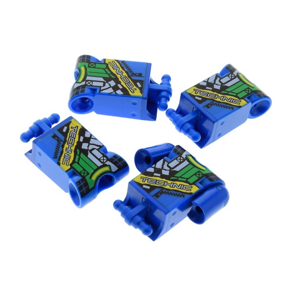 4x Lego Technic Figur Torso blau Top bedruckt Rennfahrer 8300 tech033