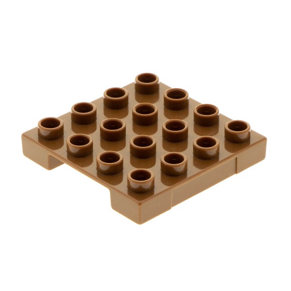 1x Lego Duplo Platte Palette 4x4 hell braun Baustelle Eisenbahn 4255187 47415