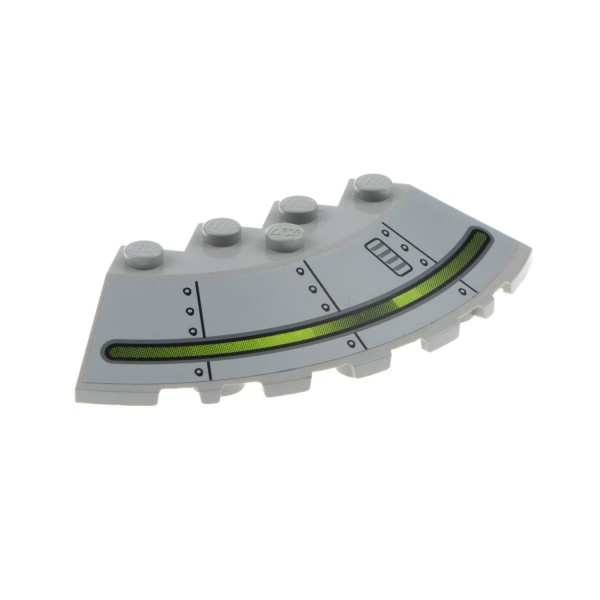 1x Lego Stein rund Tragfläche 33° 6x6 neu-hell grau Ecke Facette Space 95188pb11