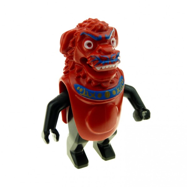 1 x Lego System Figur Jun - Chi rot schwarz Orient Expedition Tier Stone Guardian Lion-Dog 7413 junchi