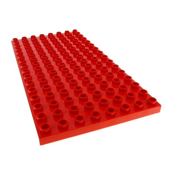 1x Lego Duplo Bau Platte B-Ware beschädigt 8x16 rot Basic 61310 6490