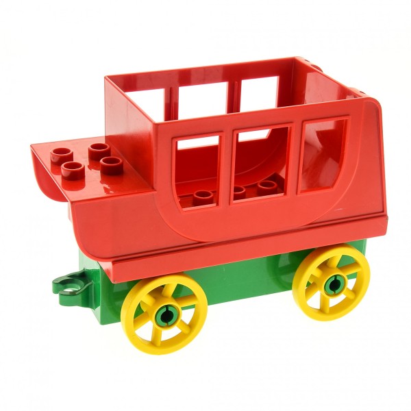1 x Lego Duplo Kutsche rot Pferdekutsche Base Stein 2x8x1 grün Räder Speichen gross gelb Set 9185 31176 31174c04