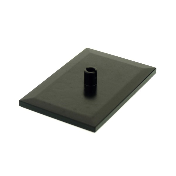 1x Lego Platte 6x4 B-Ware abgenutzt schwarz 5mm Pin Drehplatte Zug 6051914 4025