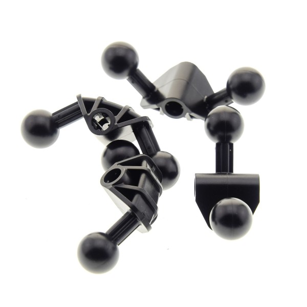 4 x Lego Bionicle Figur Kugel Gelenk schwarz 4 x 4 x 2 90 Grad Winkel Verbinder Technic Achse Loch 41670