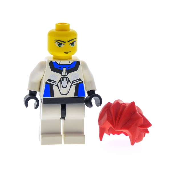 1x Lego Figur Exo-Force Ha-Ya-To weiß blau Haare rot 7713 7705 7709 exf001