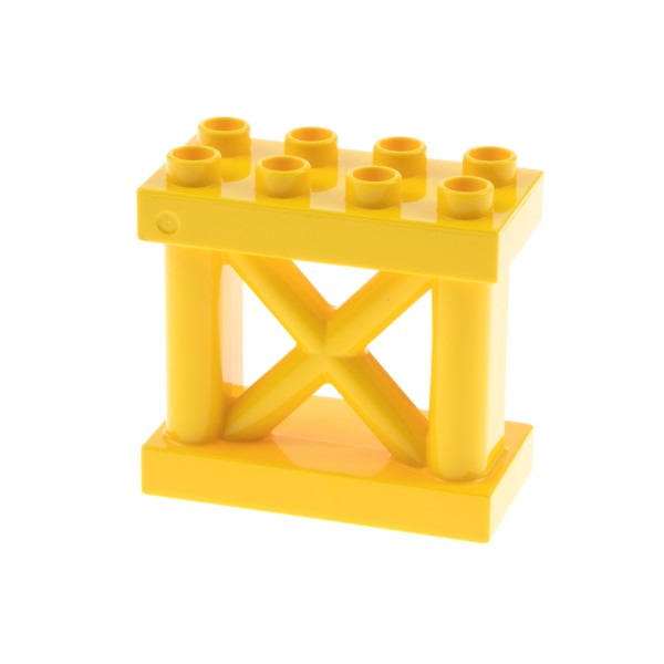 1x Lego Duplo Stütze 2x4x3 gelb X Rahmen Träger Säule Ständer Pfeiler 65156