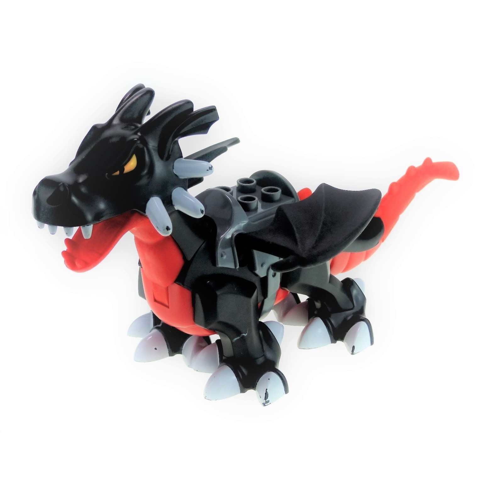 1x Lego Duplo Tier Drache schwarz rot groß Sattel Dragon Tower 5334c01pb02 