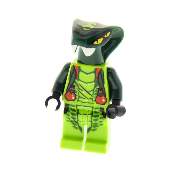 1x Lego Figur Ninjago Spitta Schlangen Kopf grün 9449 98150pb01 njo058
