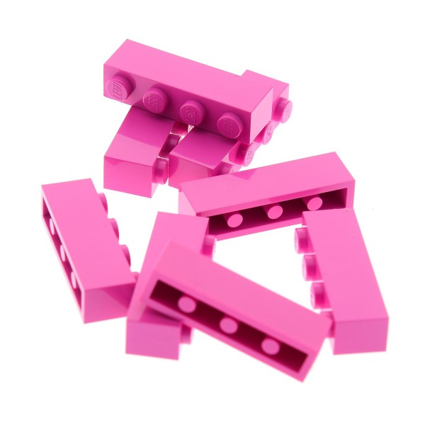 8 x Lego System Bau Stein dunkel pink rosa 1x4 Basis Set 41058 10694 3184 41037 10674 4621542 3010