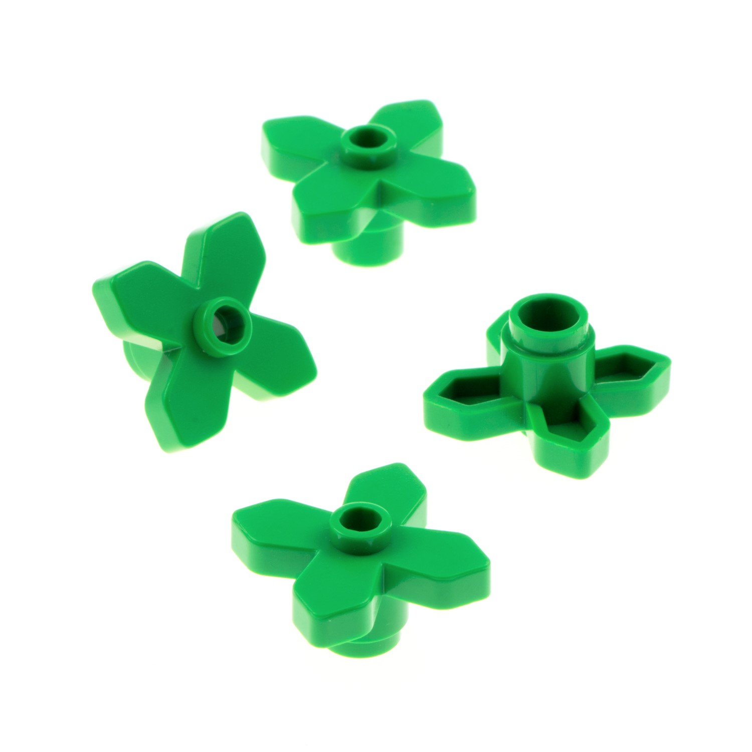 Pflanze Lego ® 10x Blüte mit 4 Blätter grün 4727 Blatt 1x1 