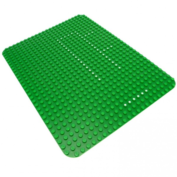 1x Lego Bau Platte 24x32 grün Punkte Markierung rund Ecke 363 555 10p01