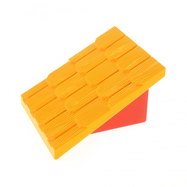 1 x Lego Duplo Dach orange 30° 4 x 4 Base Wand rot Element breit klein für Puppenhaus Bauernhof Farm 4686 4860c03