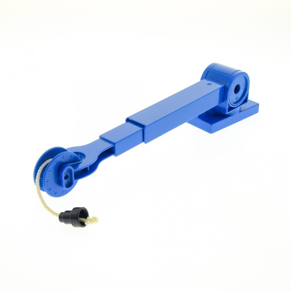 1x Lego Duplo Kran Ausleger B-Ware abgenutzt blau Seilwinde Kran Arm 40633c01