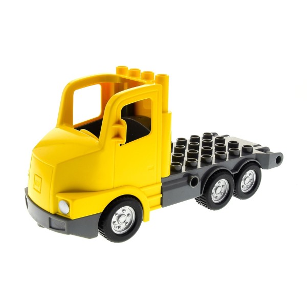 1x Lego Duplo LKW gelb grau Abschleppwagen Chassis Laster Auto 4561529 87700c01