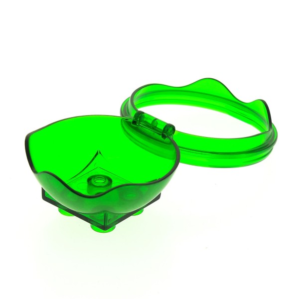 1x Lego Duplo Kugelbahn Rohr Abdeckung transparent grün Klappe Ring 40710 40711a