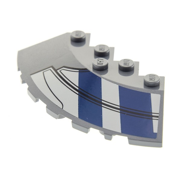 1x Lego Stein rund Tragfläche 33° 6x6 neu-dunkel grau links 75013 95188pb14L