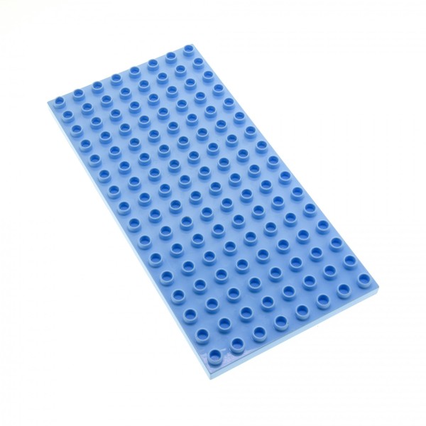 1x Lego Duplo Bau Basic Platte 8x16 B-Ware abgenutzt hell blau 61310 6490