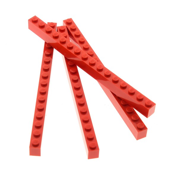 4x Lego Basic Bau Stein rot 1x16 Set M-Tron 4555 75913 2150 246521 2465