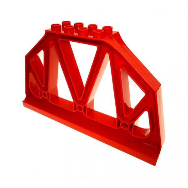 1x Lego Duplo Stütze rot Gitter Träger B-Ware abgenutzt Brücken Ständer 51559