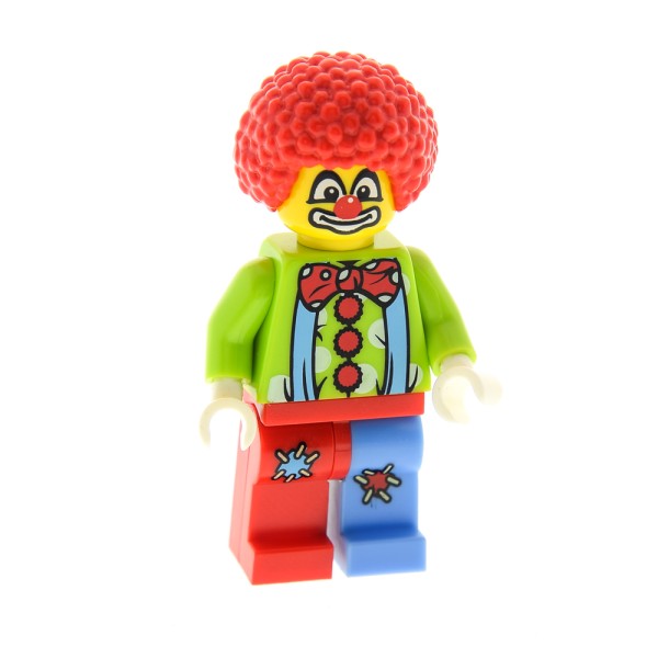 1x Lego Minifiguren Serie 1 Zirkus Clown rot grün blau col004
