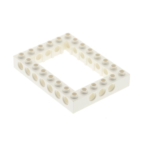 1x Lego Technic Bau Stein Rahmen 6x8 creme weiß Lochbalken 1680 40345 32532