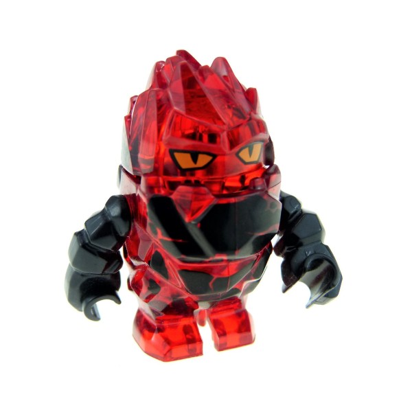1x Lego Figur Power Miners Rock Stein Monster Infernox rot schwarz pm027