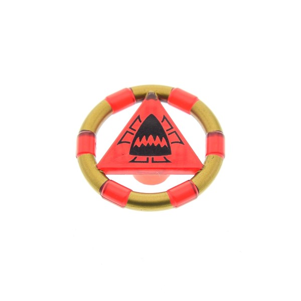 1x Lego Ring transparent rot Symbol Hai Atlantis Schatz Schlüssel 8078 87748pb03