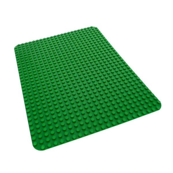 1x Lego Bau Platte B-Ware beschädigt 24x32 Basic grün Wiese Ecken abgerundet 10a