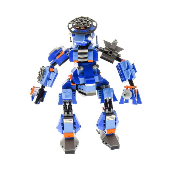 1 x Lego System Set Modell für 4099 Designer Sets Robobots Roboter Mech Chrome Antenne blau incomplete unvollständig 